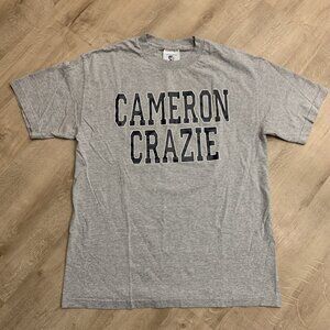Vintage Duke University Basketball Cameron Crazie Men's Large L Grey Shirt